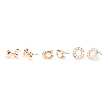 COACH Copper Earrings Women's Rose Gold