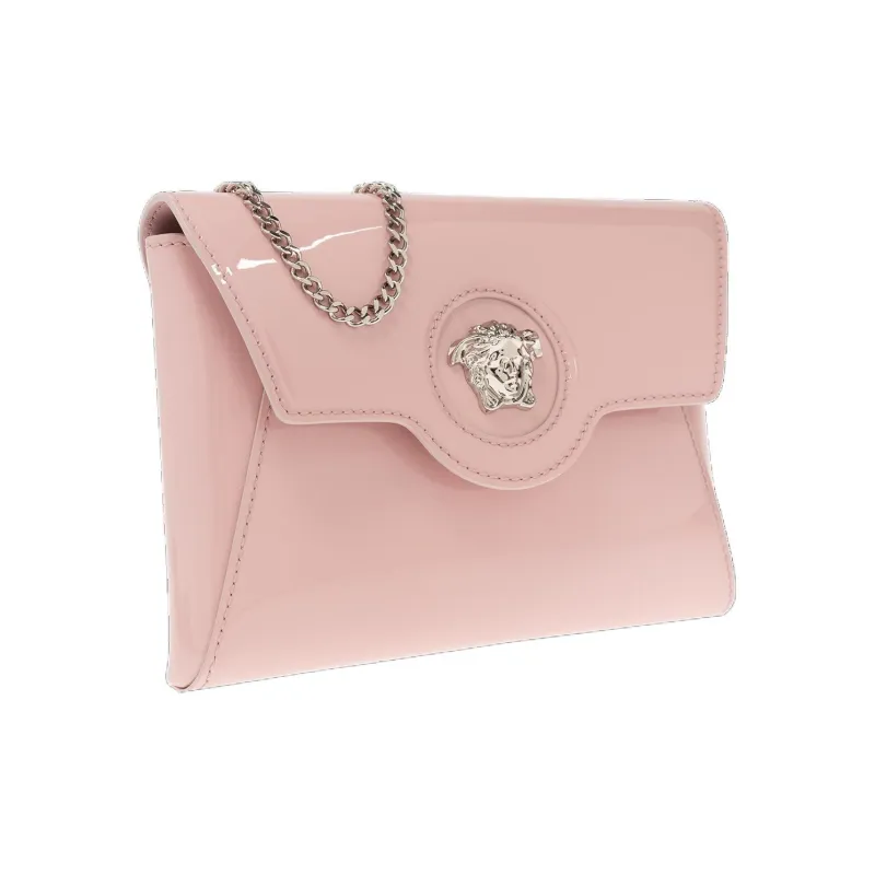 VERSACE Lambskin Shoulder Bag Clutch Women's Pink-1