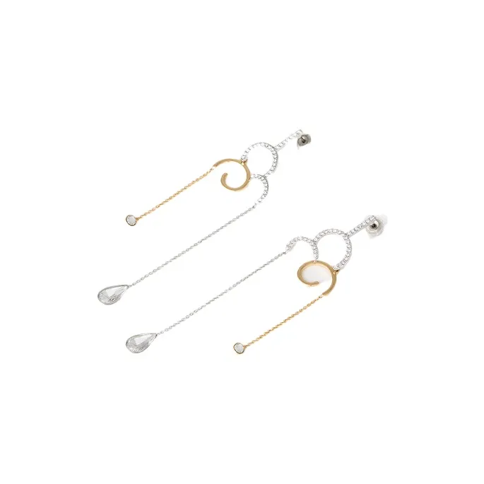 Swarovski My Hero Earrings Women's White Gold Plated/Gold-3