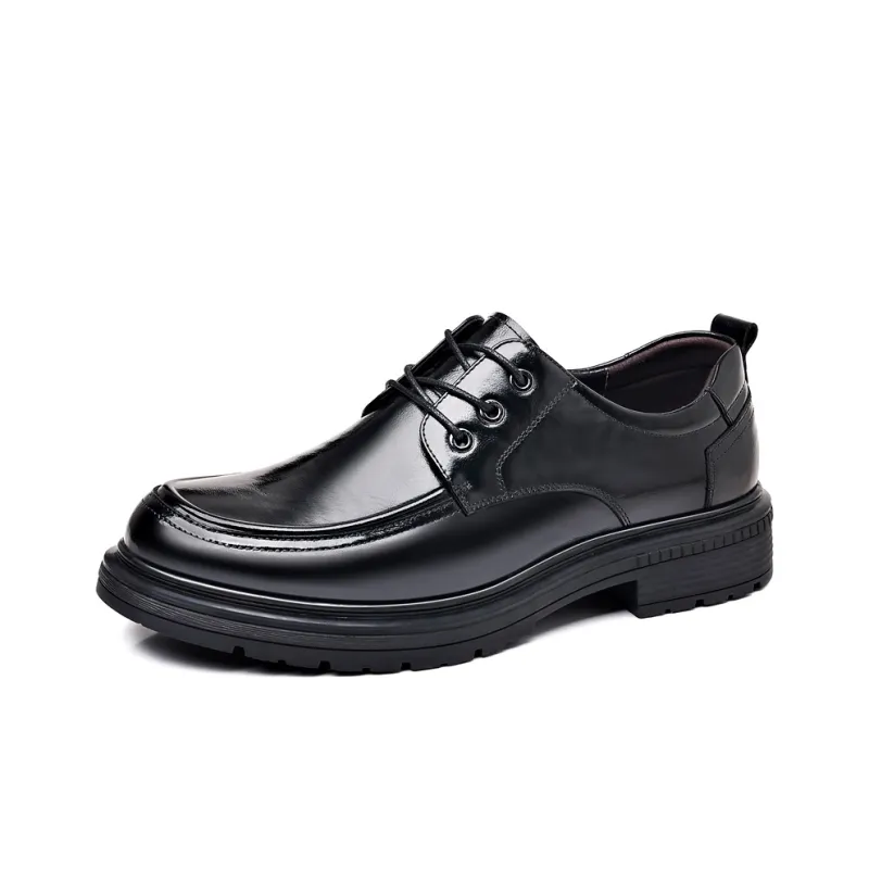 XIAOTOULANG Dress Shoes Men Low Top Black/Brown-3