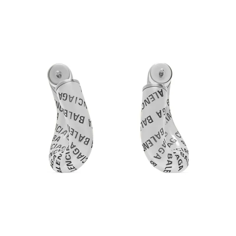 Balenciaga Logo Earrings-2