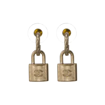 CHANEL Earrings Women's Gold