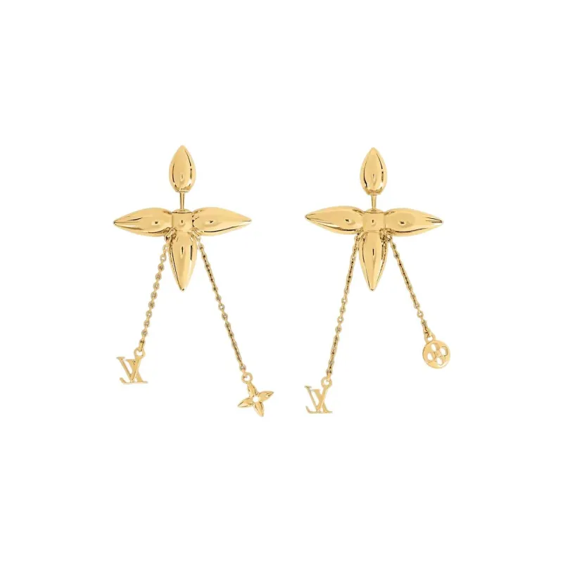 LOUIS VUITTON Louisette Earrings Women's Gold-0
