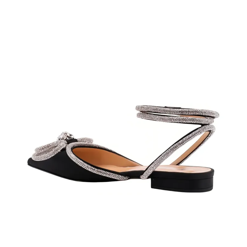 MACH & MACH Double Bow Pointed Toe Ballerina Shoes Women's-4
