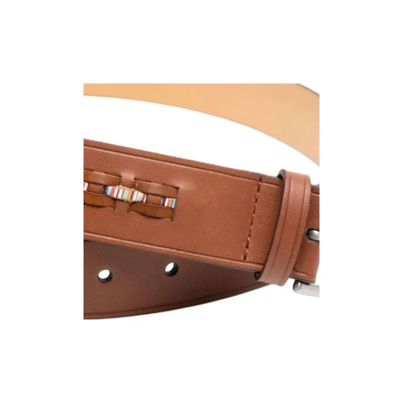 Paul Smith Signature Stripe Woven Leather Belt-2