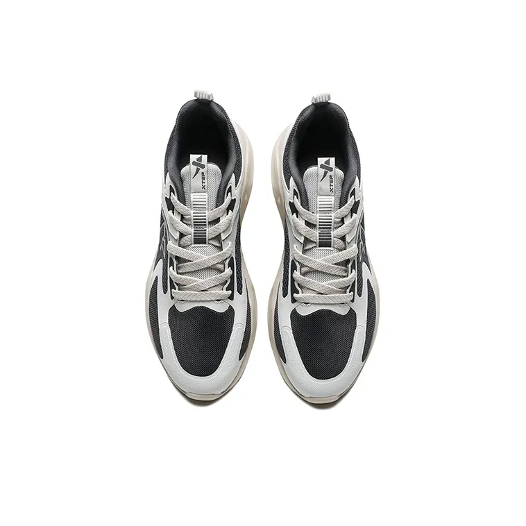 XTEP Chunky Sneakers Men Low Top Charcoal Gray/Sail White-3