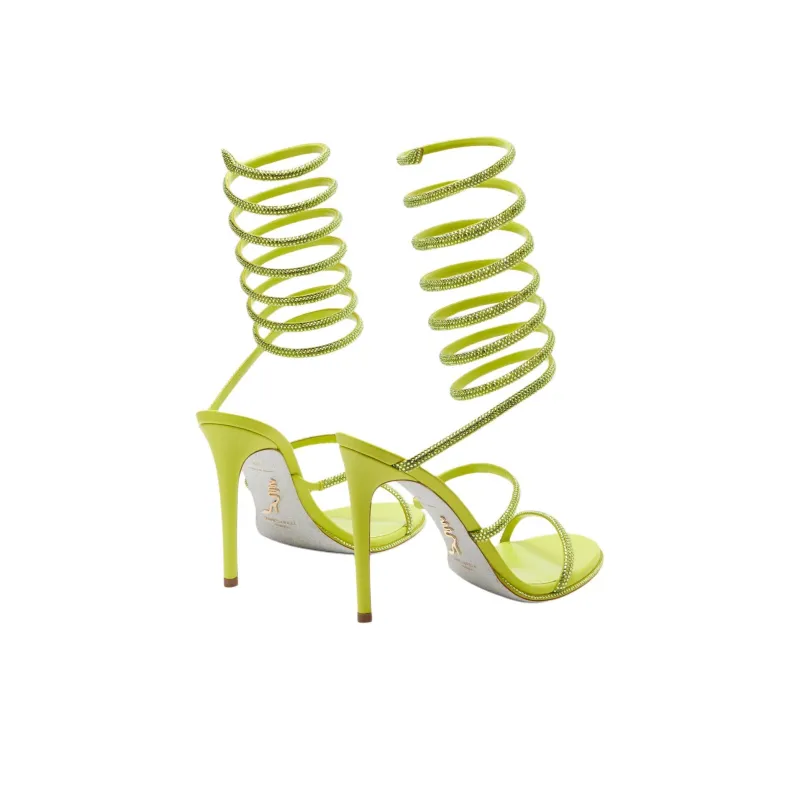 RENE CAOVILLA Cleo One Strap Sandals 10.5cm Women's Yellow-3