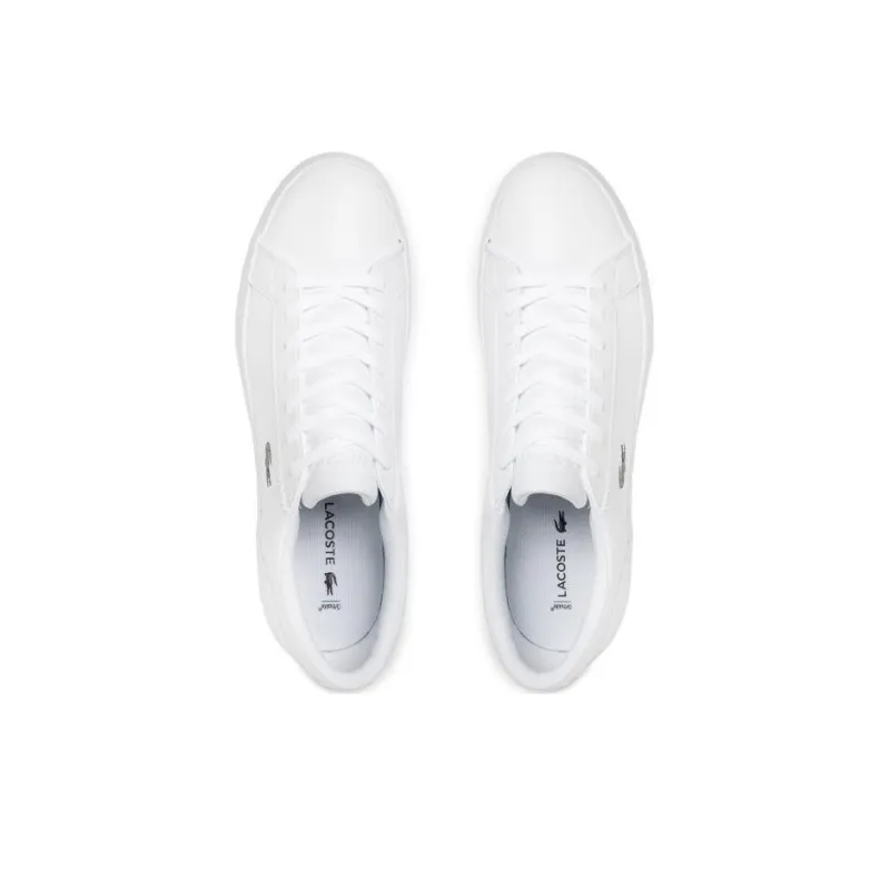 LACOSTE Lightweight Low Top Skateboard Shoes Men's White-3