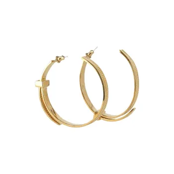 AMBUSH Asymmetric Zip Tie Hoop Earrings