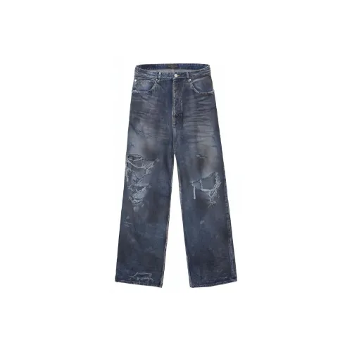 Balenciaga Casual Pants Unisex Blue