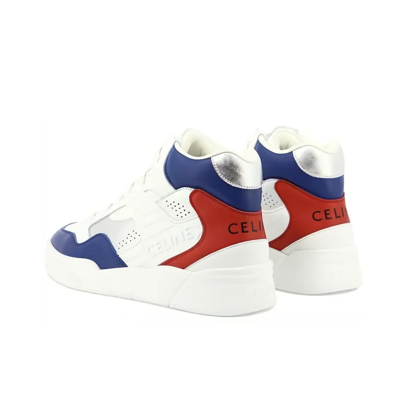 CELINE High Top Skateboard Shoes Men's White-3