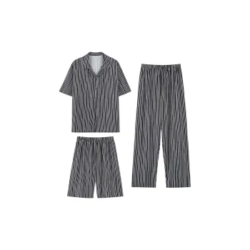 Good Fortune Pajama Set Men's Black Gray