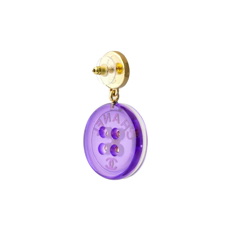 CHANEL Earrings Women's Purple-2