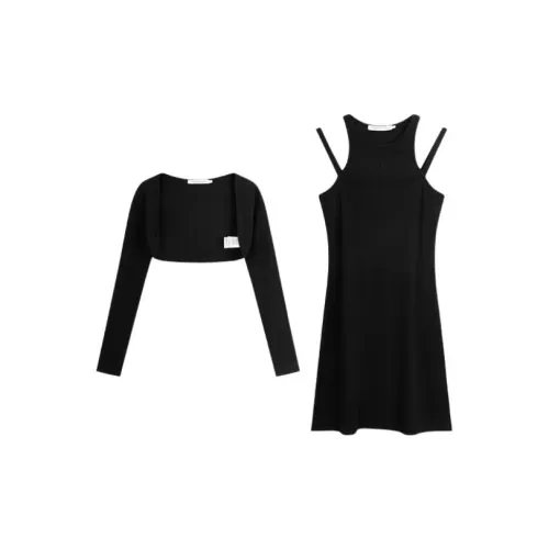 Calvin Klein Two Piece Skirt Sets Women's Space Black