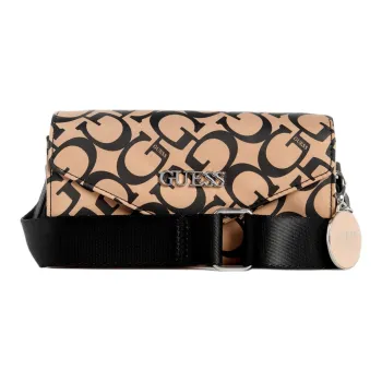 GUESS Artificial Leather Mobile Phone Crossbody Bag Mini Unisex Black Brown
