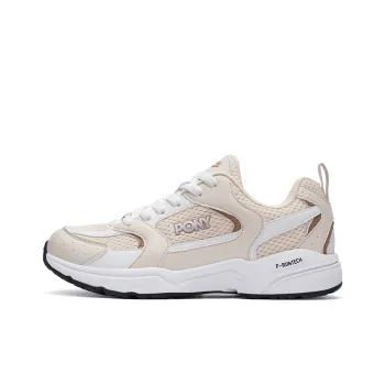 PONY Cushioned Wear-Resistant Breathable Low-Top Running Shoes Unisex Beige