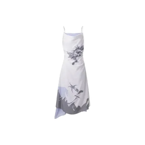 Jacques Wei X PEACEBIRD JACQUES WEI Co-branded Model Slip Dresses Women's Off White