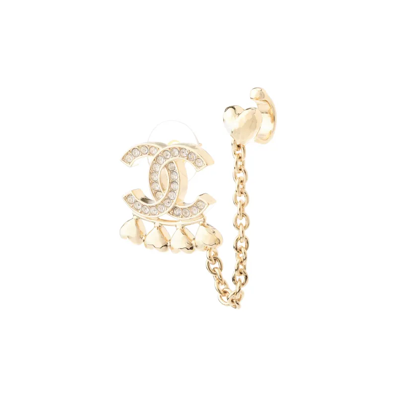 CHANEL Earrings Women's Gold-2