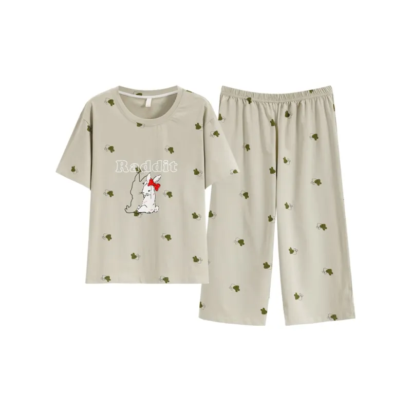 Mulong Family Pajama Set Women's Light Gray-0