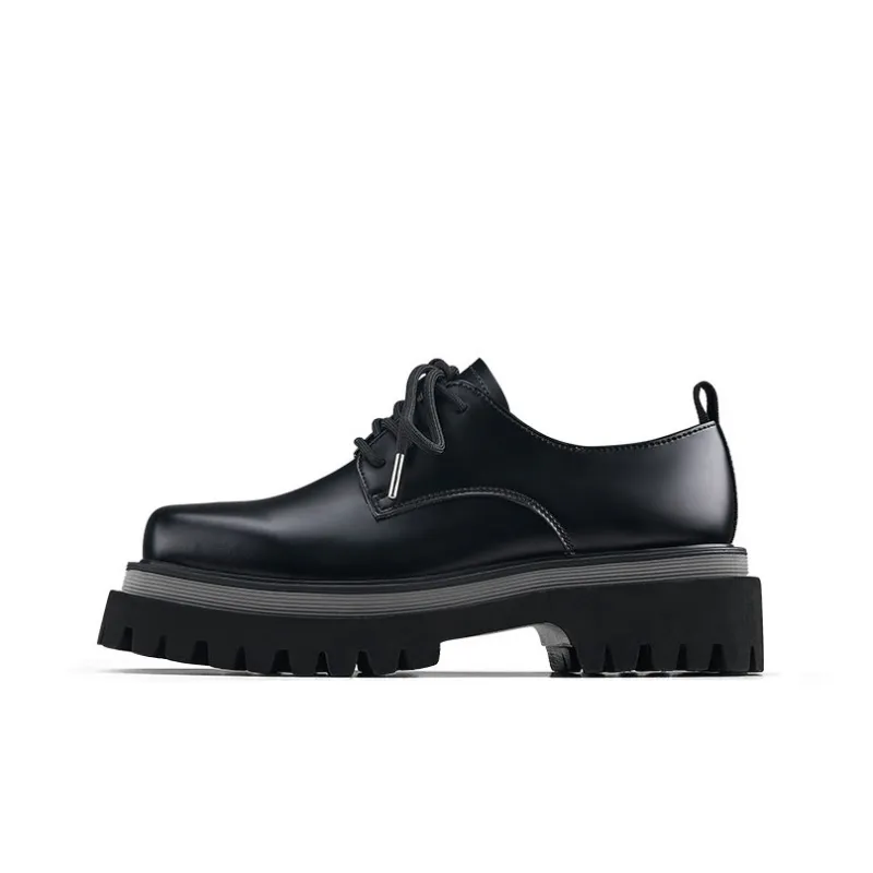 HANQIAORIJI Black Blood Series Women's Casual Shoes Unisex Black-0