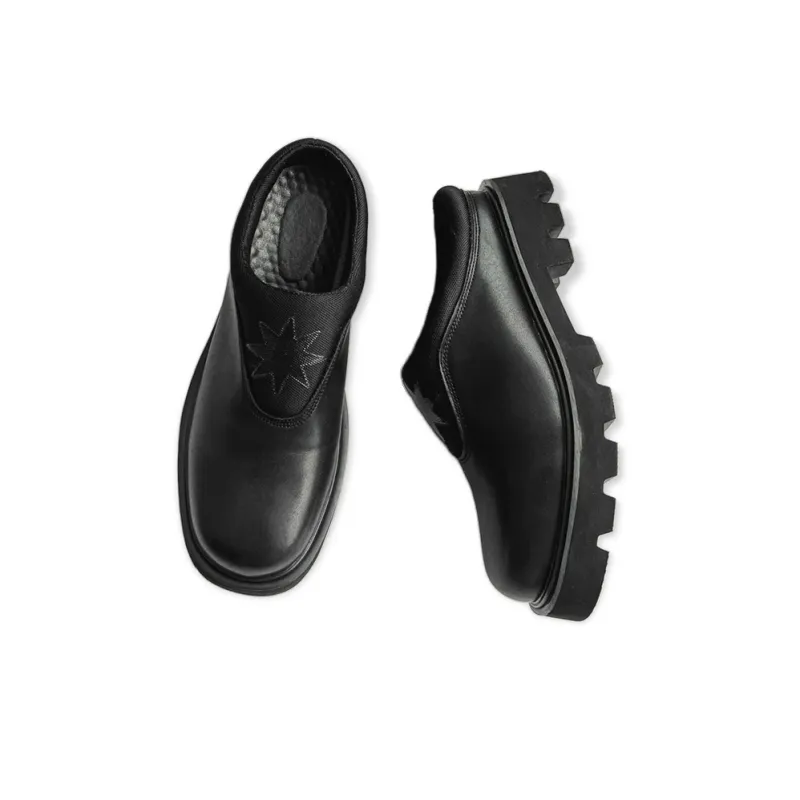 Lady's House Wrap-toe Slippers Men's Black-2