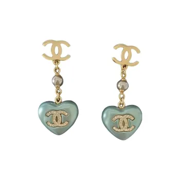 CHANEL Earrings Women's Green