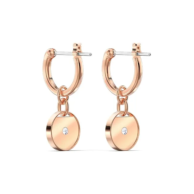 Swarovski Ginger Crystal Earrings Women's White/Rose Gold-4