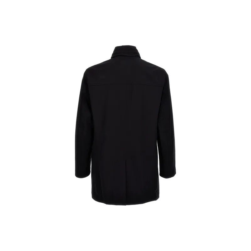 Moorer Stand up Collar Raincoat-1