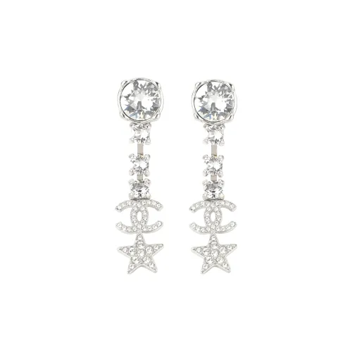 CHANEL 22c Early Spring Earrings Women's Silver