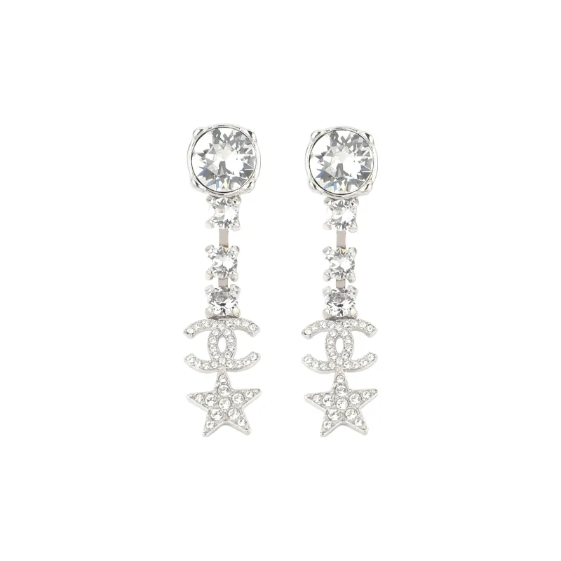 CHANEL 22c Early Spring Earrings Women's Silver-0