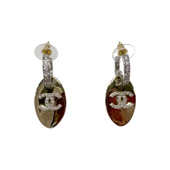 CHANEL Earrings Women's Gold