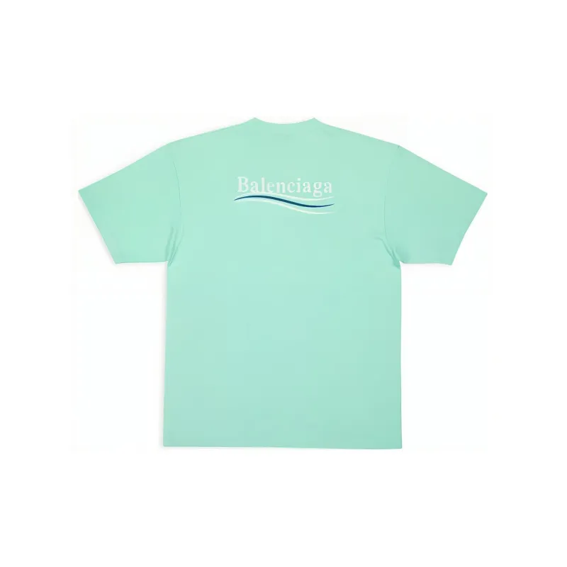 Balenciaga T Shirt Loose Fit Women's Mint Green-1