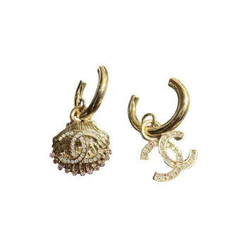 CHANEL Earrings Women's Gold