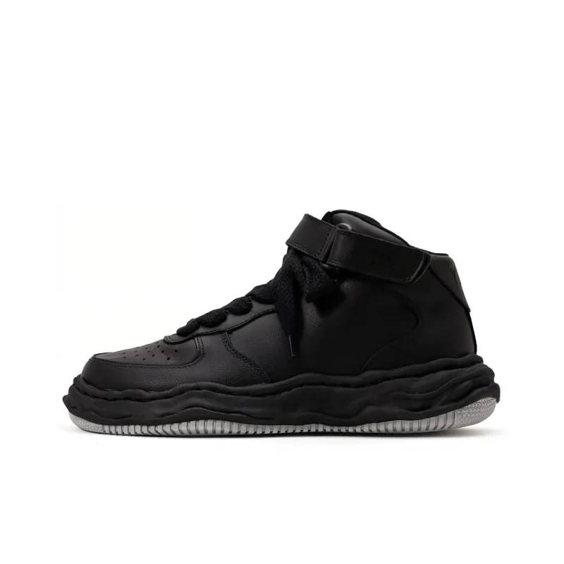 MIHARA YASUHIRO Wayne Skateboard Shoes Unisex High Top Pure Black-0