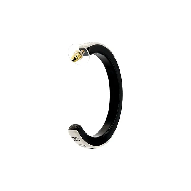 CHANEL Earrings Women's Black-2