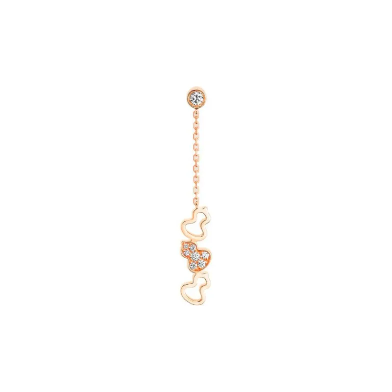 Qeelin 18K Rose Gold Diamonds Earrings Women's Rose Gold-0