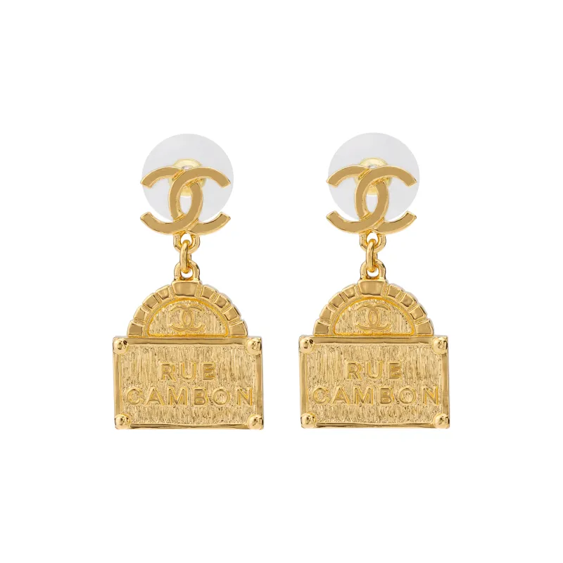 CHANEL Earrings Women's Gold-2