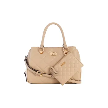 GUESS Artificial Leather Shoulder Bag Crossbody Bag Handbag Regular Women's Taupe