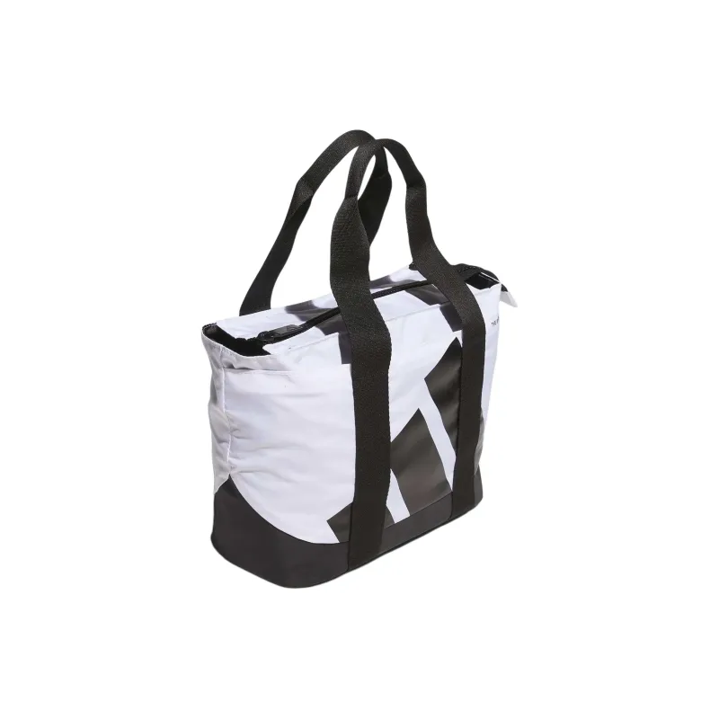 Adidas Recycled Polyester Plain Weave Fabric Handbag Men's White & Black-1