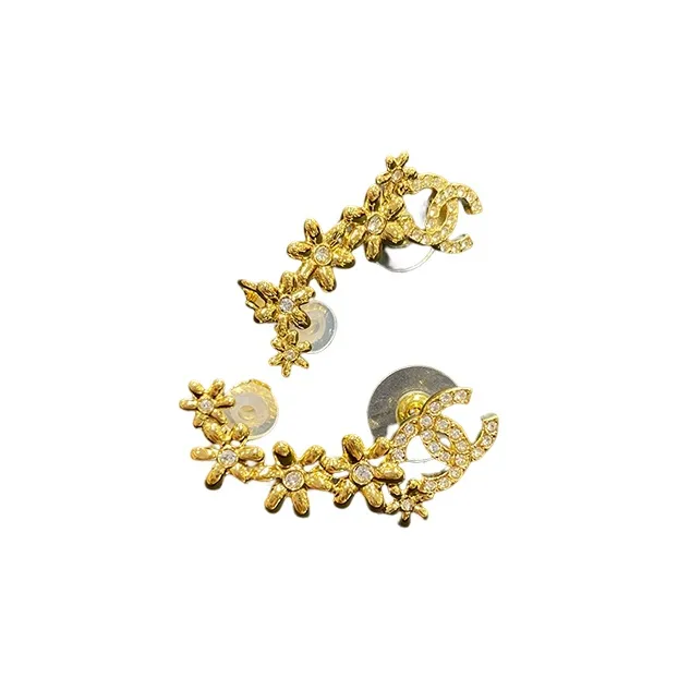 CHANEL Earrings Women's Gold-2