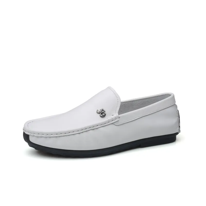 Romon Men's Casual Shoes Men Low Top Black/White/Orange-5