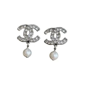CHANEL Earrings Women's Black