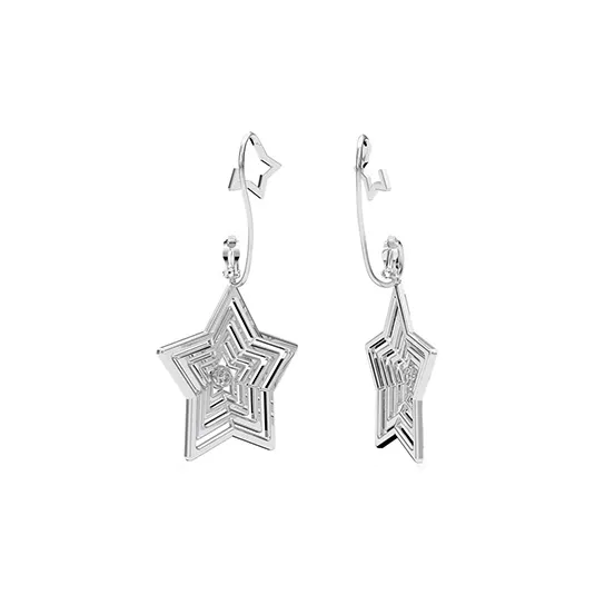 Swarovski Rhodium-Plated Earrings Women's-1