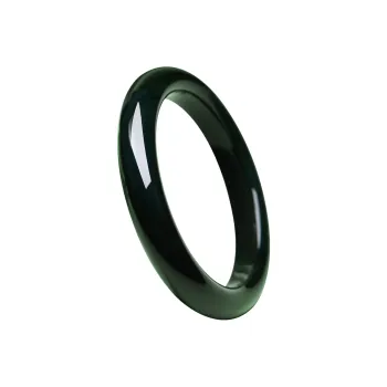 Linguanying Hetian Jade Bangles Women's Green Jade