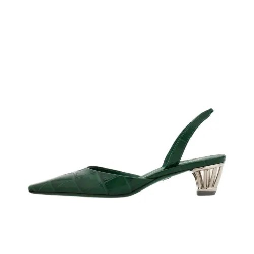 FERRAGAMO 40mm Cage-heel Slingback Pumps