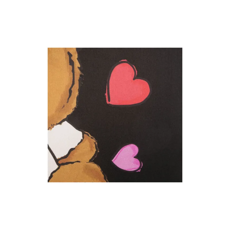 MOSCHINO Teddy Bear-print Silk Scarf-2