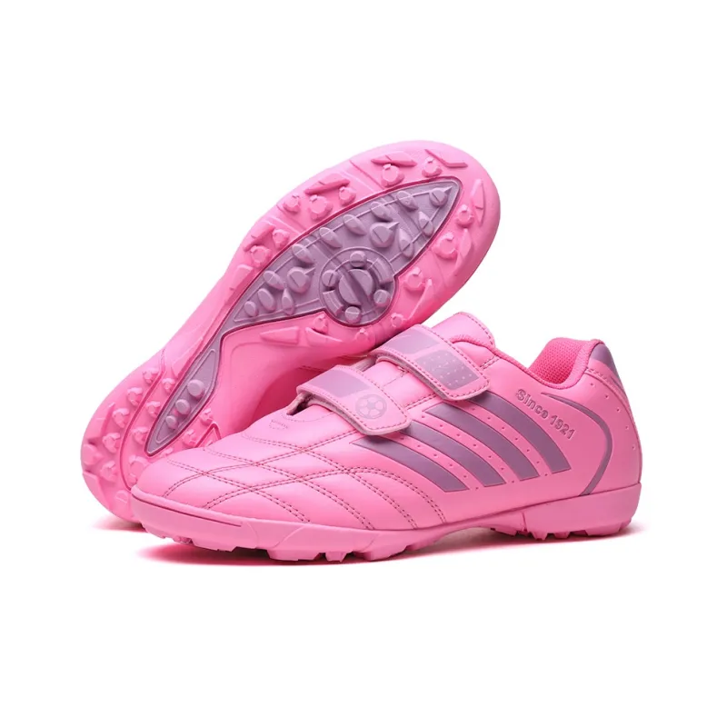 Binary Cushioning Waterproof Breathable Supportive Lightweight Rebound Soccer Shoes Women's Pink-2