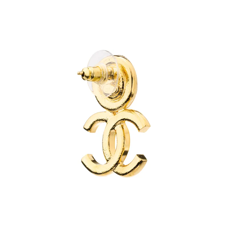 CHANEL Earrings Women's Black/Gold-2