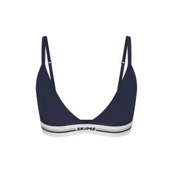 SKIMS FITS EVERYBODY Series LOGO TRIANGLE BRALETTE Bra Women's NAVY/Marine Blue