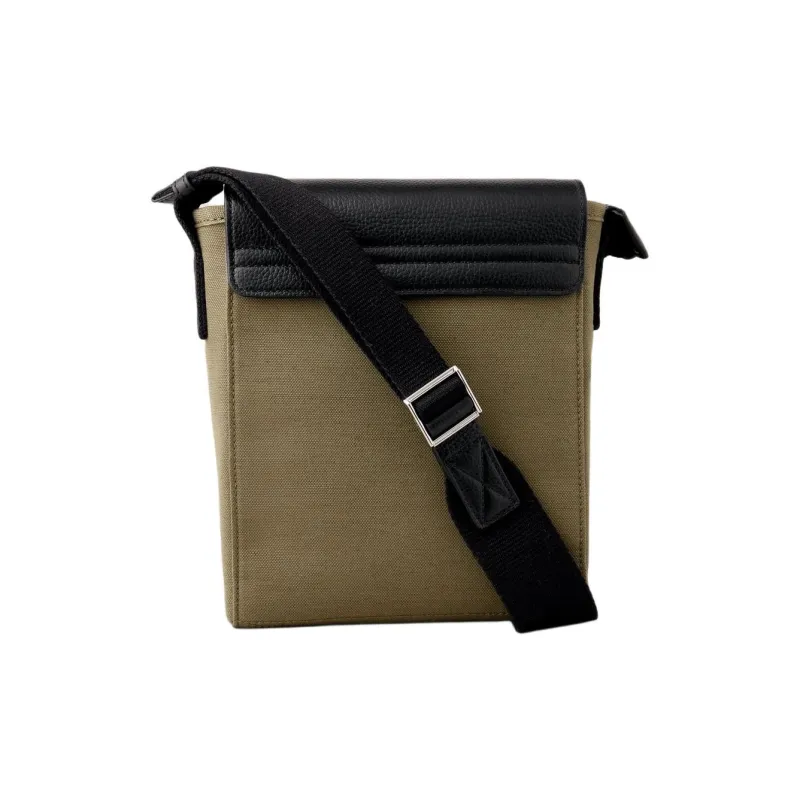 Mulberry Grained Leather Shoulder Bag Crossbody Bag Men's Olive Green & Black-2
